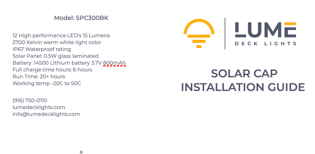 3” Solar Cap